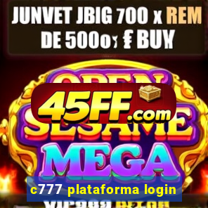 c777 plataforma login
